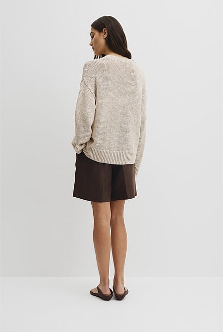 Organically Grown Cotton Tape Yarn Sweater