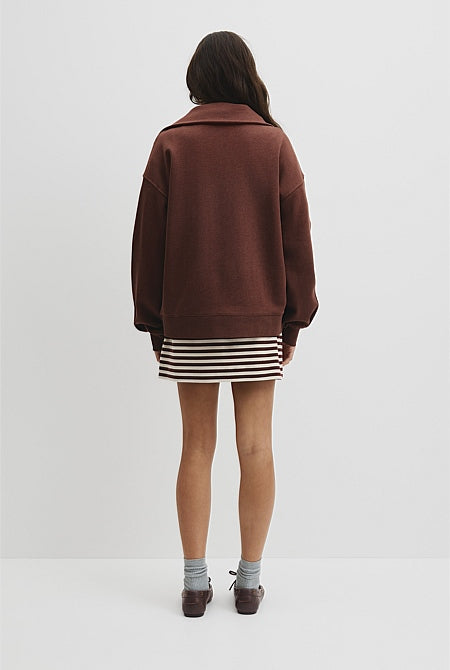 Australian Cotton Funnel Neck Sweat