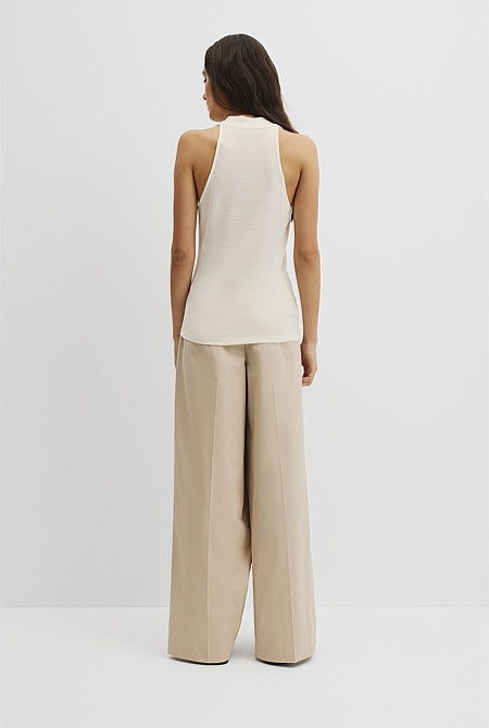Wool V-Neck Drape Tank