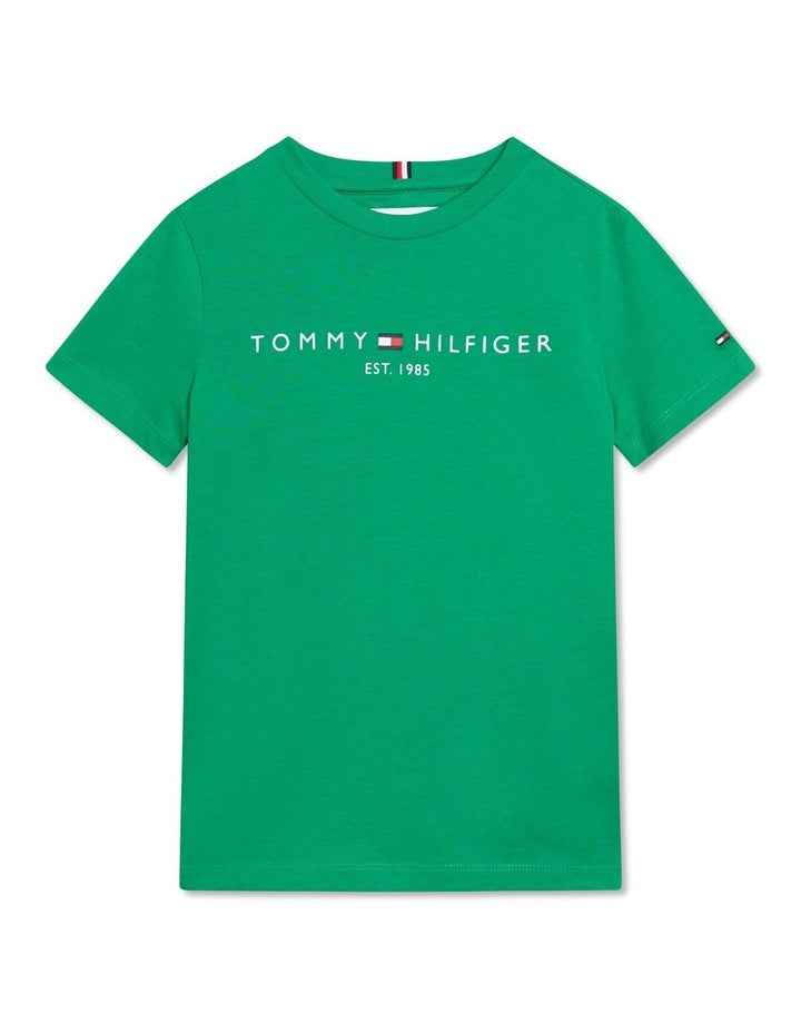Essential Logo Crew Neck T-shirt (8-16 Years) in Olympic Green