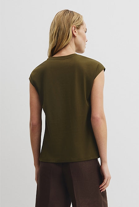 Australian Cotton Relaxed Crew Tank