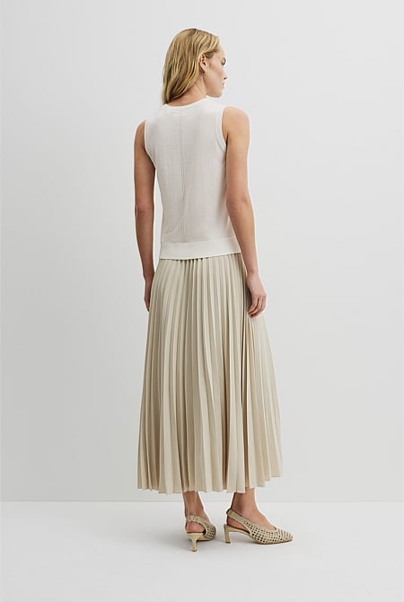 Pointelle Detail Neck Tank