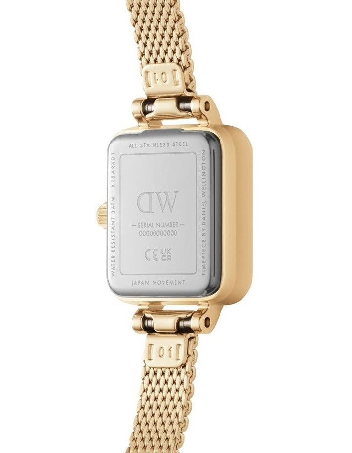Quadro Mini Stainless Steel Watch in Gold