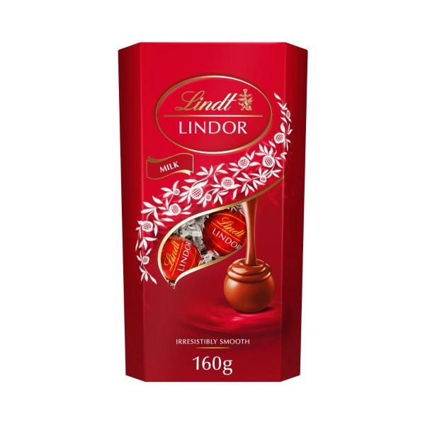 LINDT LINDOR MILK CHOCOLATE CORNET 160G
