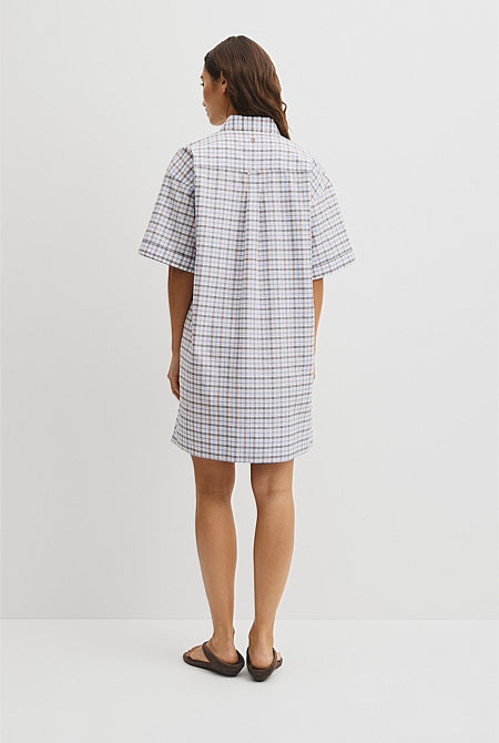 Short Sleeve Oxford Shirt Dress