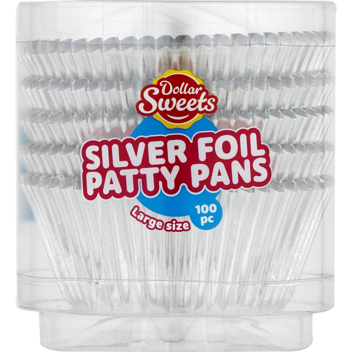 Dollar Sweets Rose Gold Foil Patty Pans Large Assorted 100 Pack