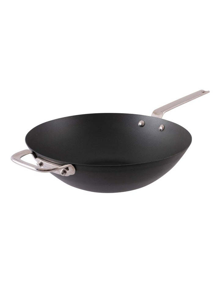 Iron Carbon Steel Wok 30cm in Black