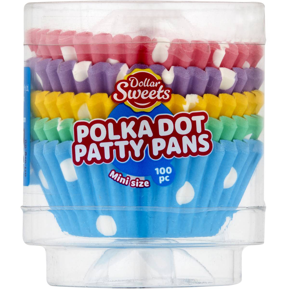 Dollar Sweets Polka Dot Mini Patty Pans Assorted 100 Pack