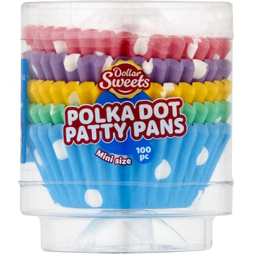 Dollar Sweets Polka Dot Mini Patty Pans Assorted 100 pack