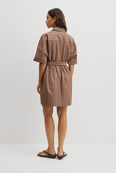 Belted Mini Shirt Dress