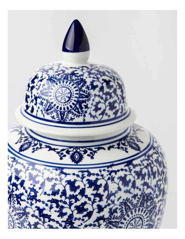 Hand Painted Large Ginger Jar 25x46cm in Blue