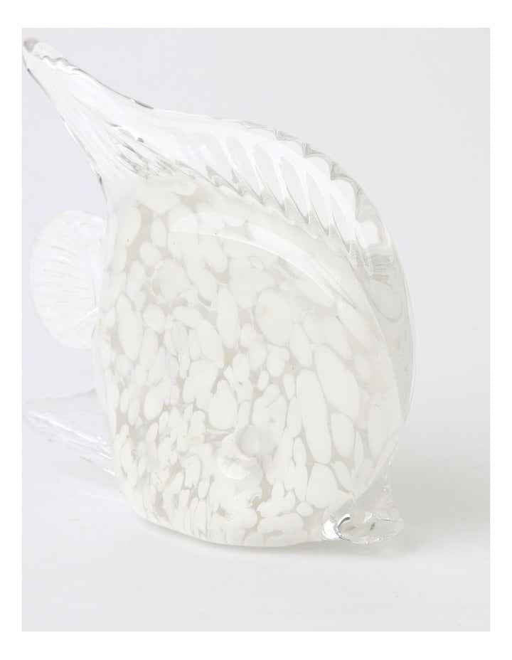 Pyremont Glass Fish Sculpture 14cm in White