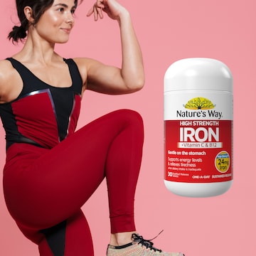 Nature's Way High Strength Iron + Vitamin C & B12 Tablets 30 pack