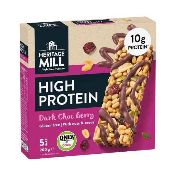 High Protein Bars Dark Choc Berry