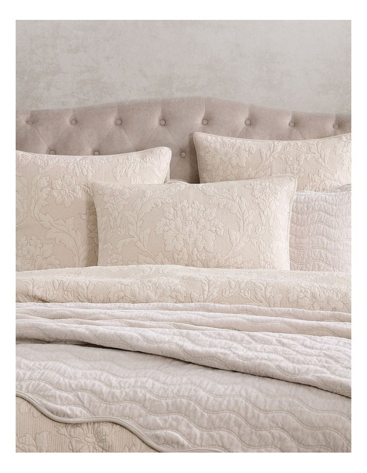 Fleur Quilt Cover Set in Sand