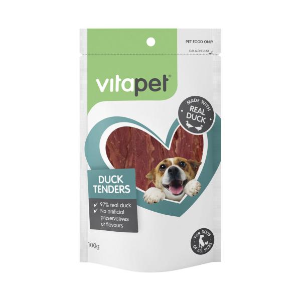 VITAPET DOG TREAT DUCK TENDERS 100 GRAM