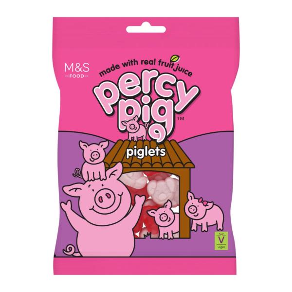 M&S PERCY PIG PIGLET FRUIT GUMS 170GM