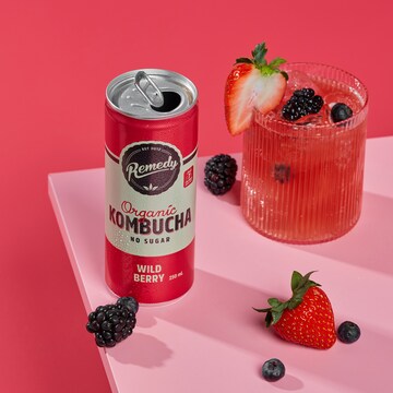 Remedy Wild Berry Kombucha 250mL x 4 pack