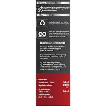 Schwarzkopf Brilliance 46 Coffee Brown Permanent Hair Dye each