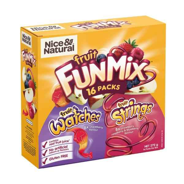 NICE & NATURAL FRUIT FUN MIX 16 PACK 272 GRAM