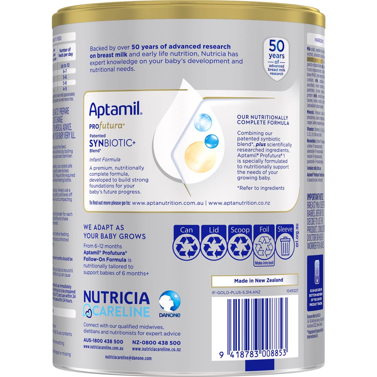 Aptamil Profutura 1 Premium Infant Formula From Birth To 6 Months 900g