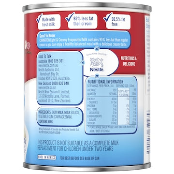 Nestle Carnation Light & Creamy Evaporated Milk 340mL