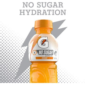 Gatorade Sports Drinks Sugar Free Orange Electrolyte Hydration 600mL