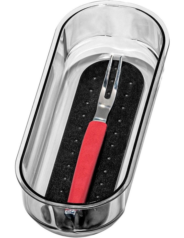 Clear Soft Grip Bin 20x8.4x4.8cm in Carbon