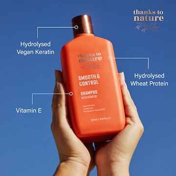 Thanks To Nature Smooth & Control Shampoo With Keratin For Frizzy Hair 500mL