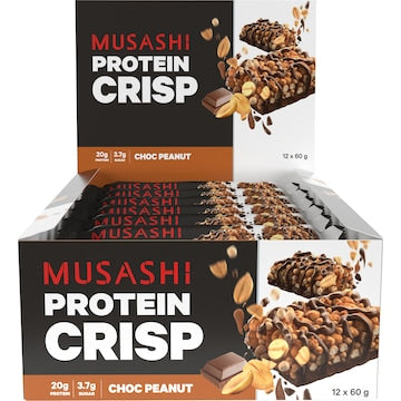 Musashi Crisp Protein Bar Chocolate Peanut 60g