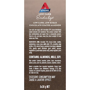 Atkins Endulge Chocolate Coated Almonds 5 pack