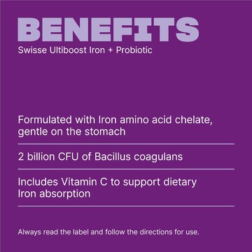 Swisse Ultiboost Iron + Probiotic Capsules 30 pack