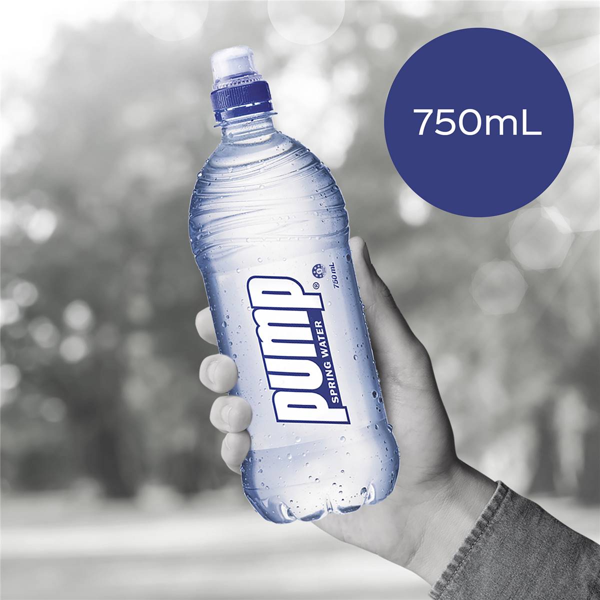 Pump Spring Water Bottle 750ml