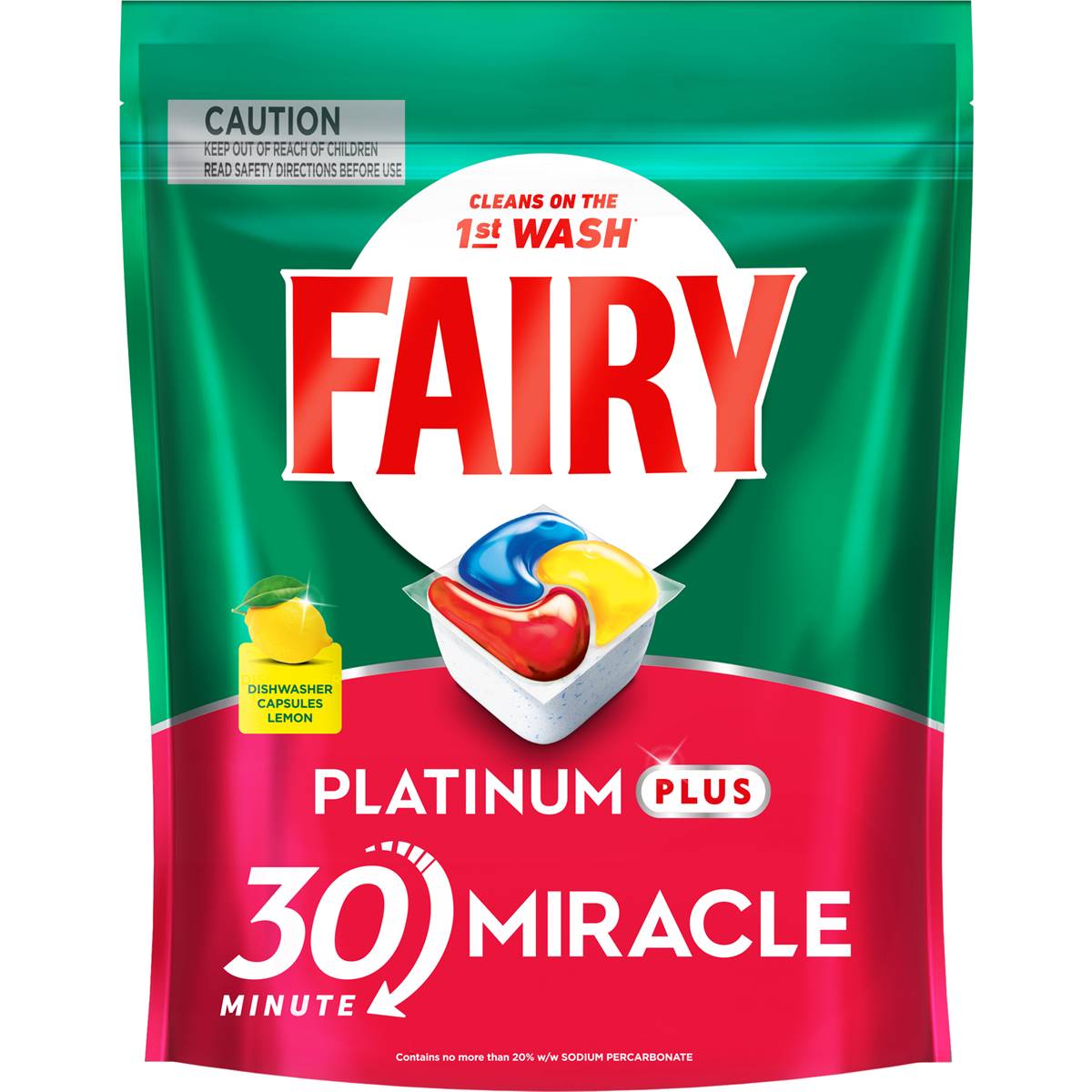Fairy Platinum Plus Lemon Dishwashing Tablets 42 pack