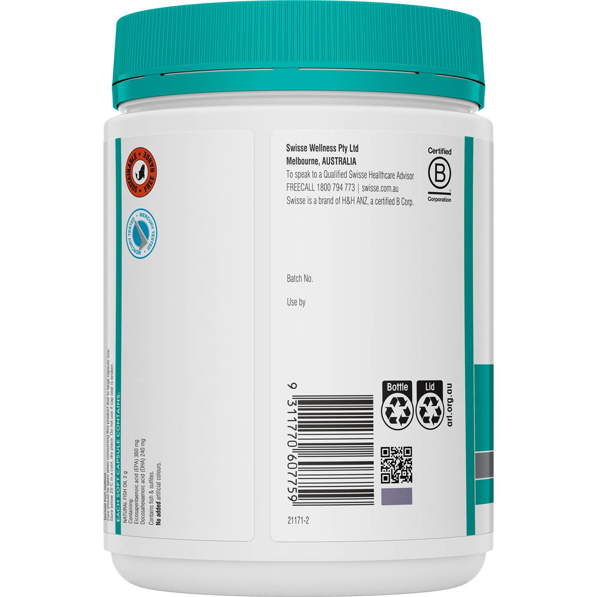 Swisse Ultiboost Odourless Super Strength Wild Fish Oil 200 pack