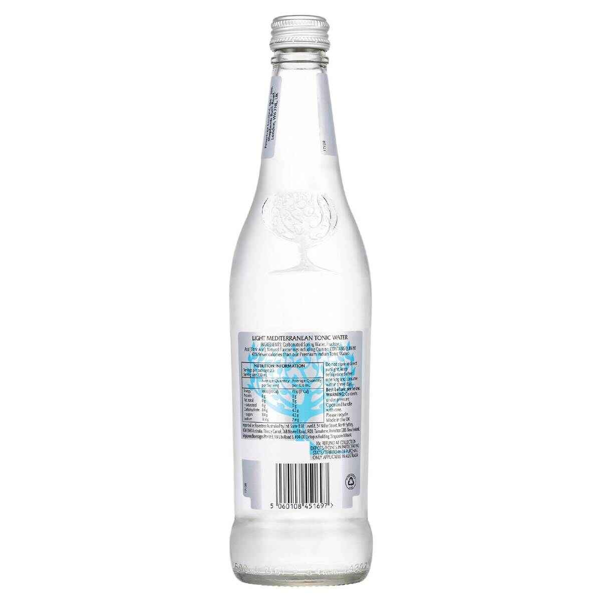 Fever-Tree Refreshingly Light Premium Mediterranean Tonic Water 500mL