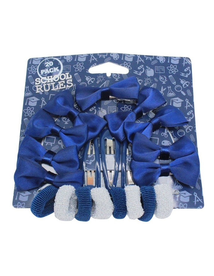 School Rules Bow Wheel 20 Pack in Navy