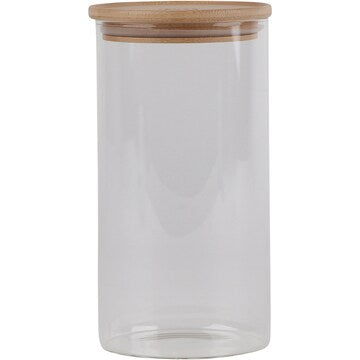 Decor Bamboo & Glass Canisters 1.5L each
