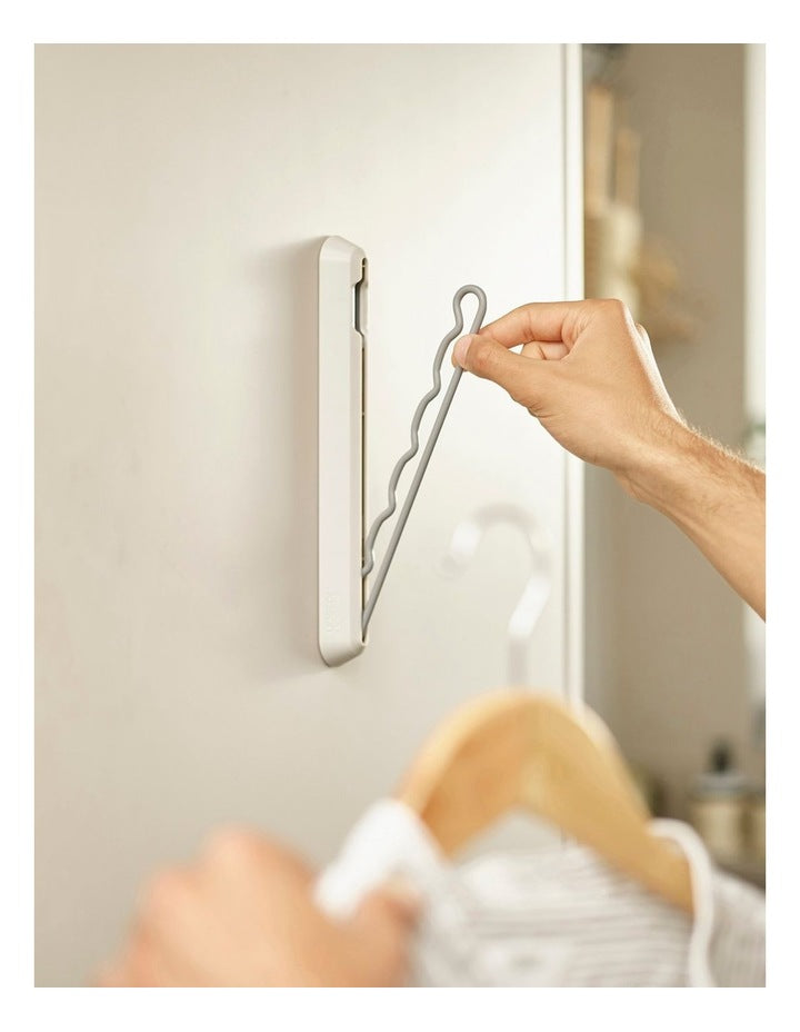 Orderly Retractable Hanging Rail in Ecru