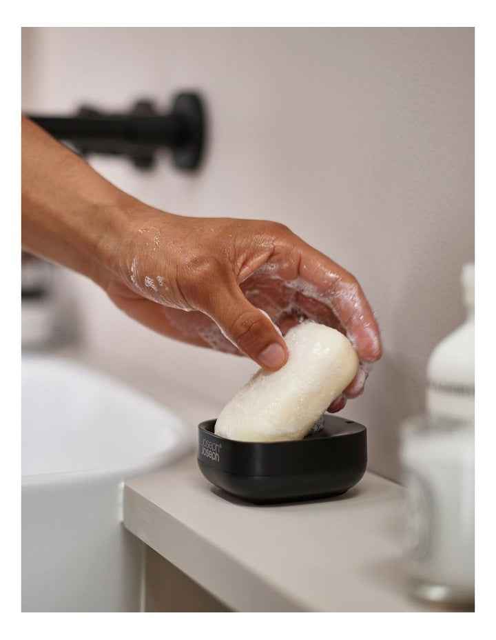 Slim Compact Soap Dish in Black