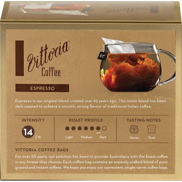 Vittoria Coffee Bags Espresso 20 pack