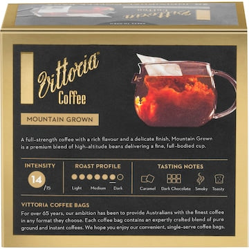 Vittoria Coffee Bags Mountain Grown 20 pack