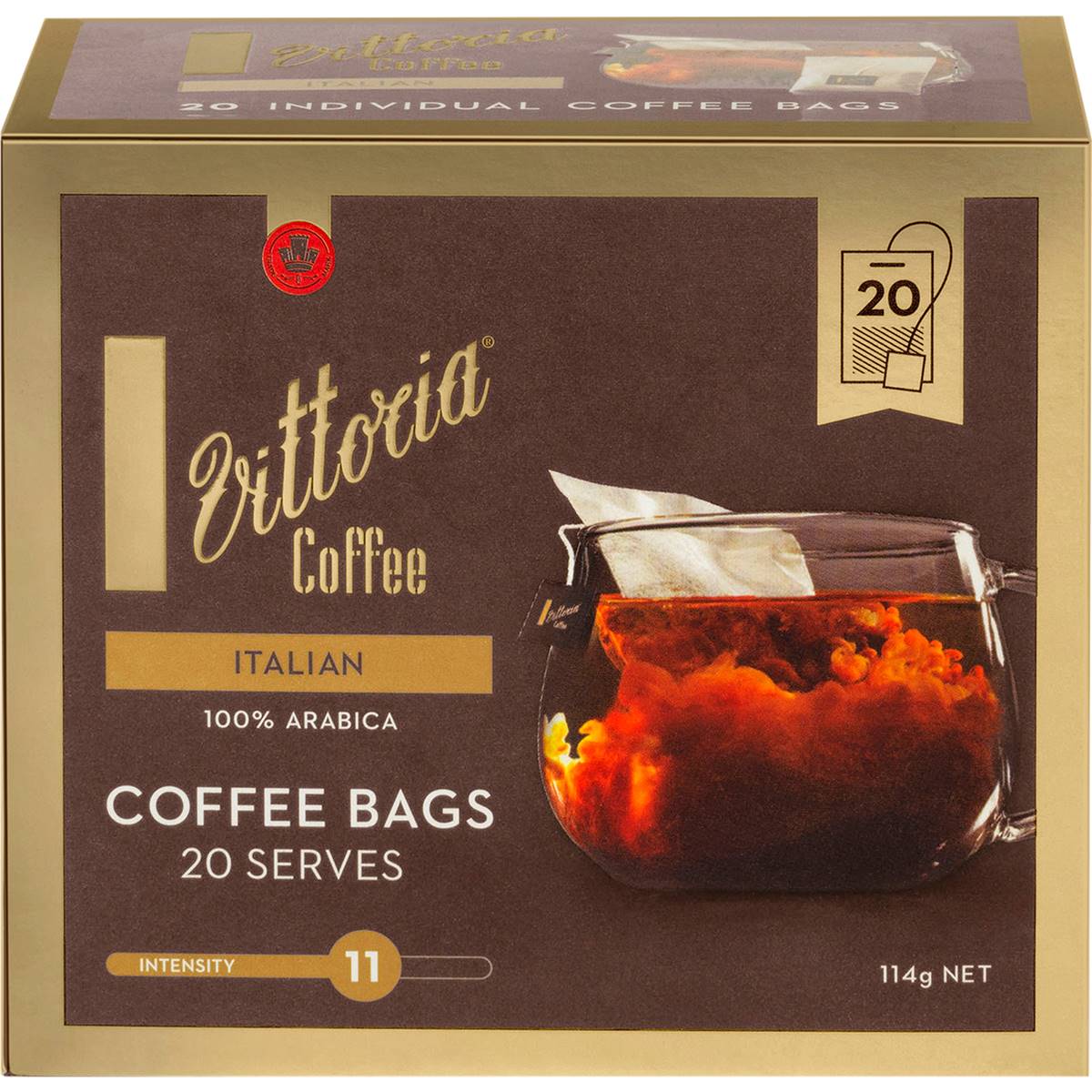 Vittoria Coffee Bags Italian 20 Pack