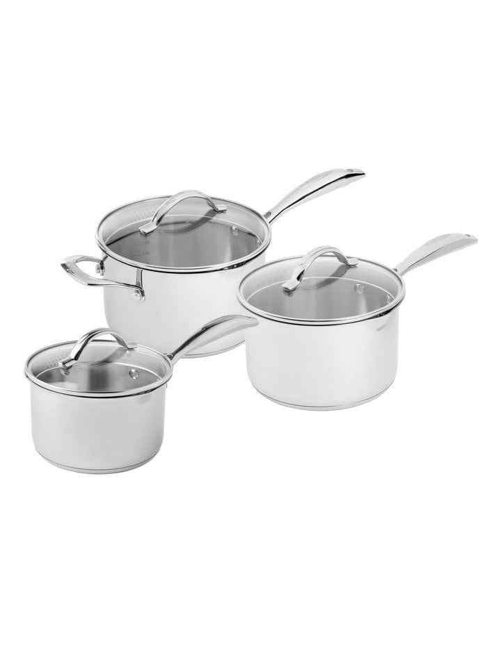STS Saucepan Set 3 Pieces in Silver