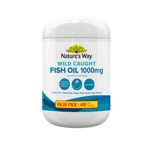 NATURE'S WAY WILD CAUGHT FISH OIL 1000MG 400PK