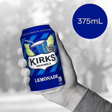 Kirks Lemonade Soft Drink Cans 375mL x 10 pack