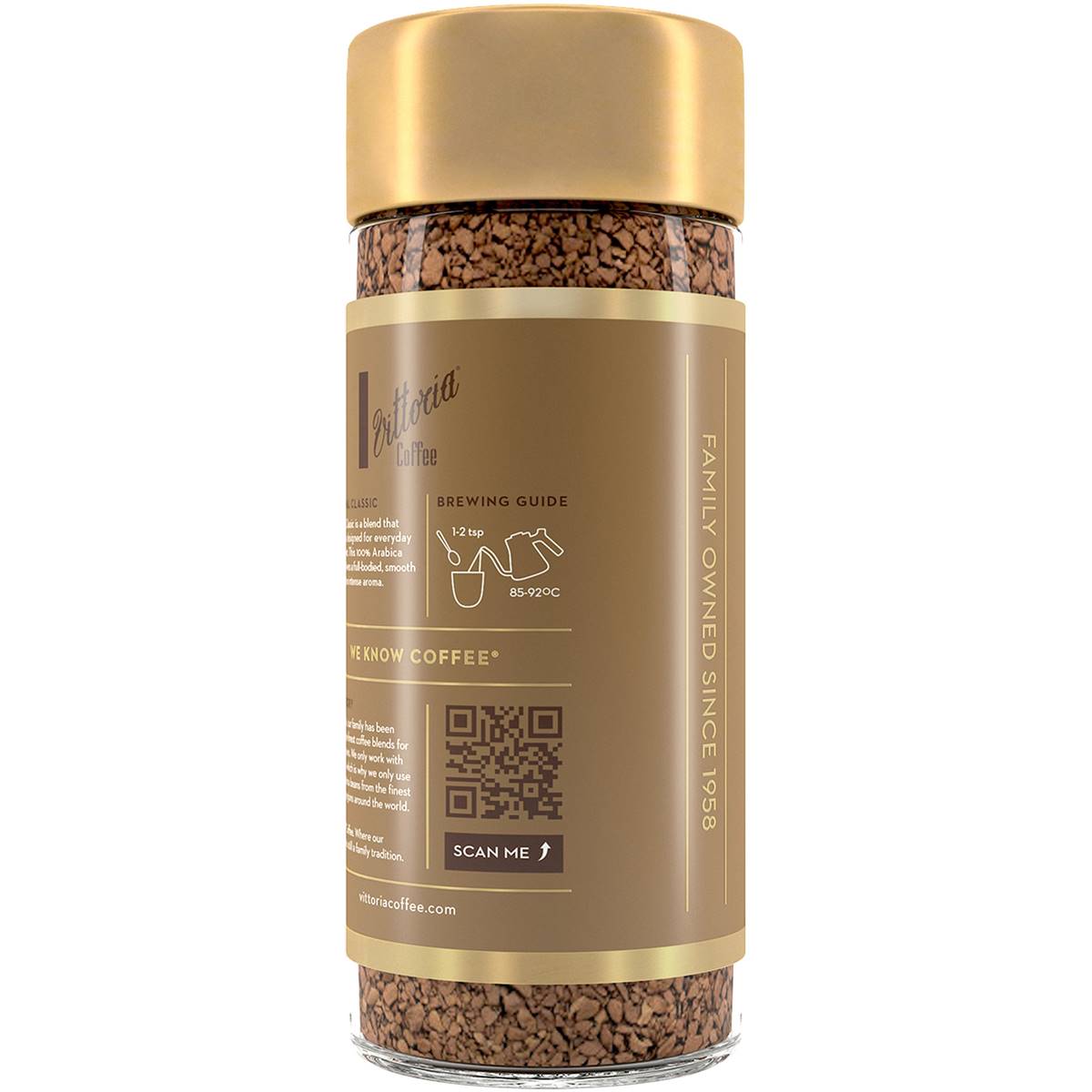 Vittoria Freeze Dried Instant Coffee Classic 100g