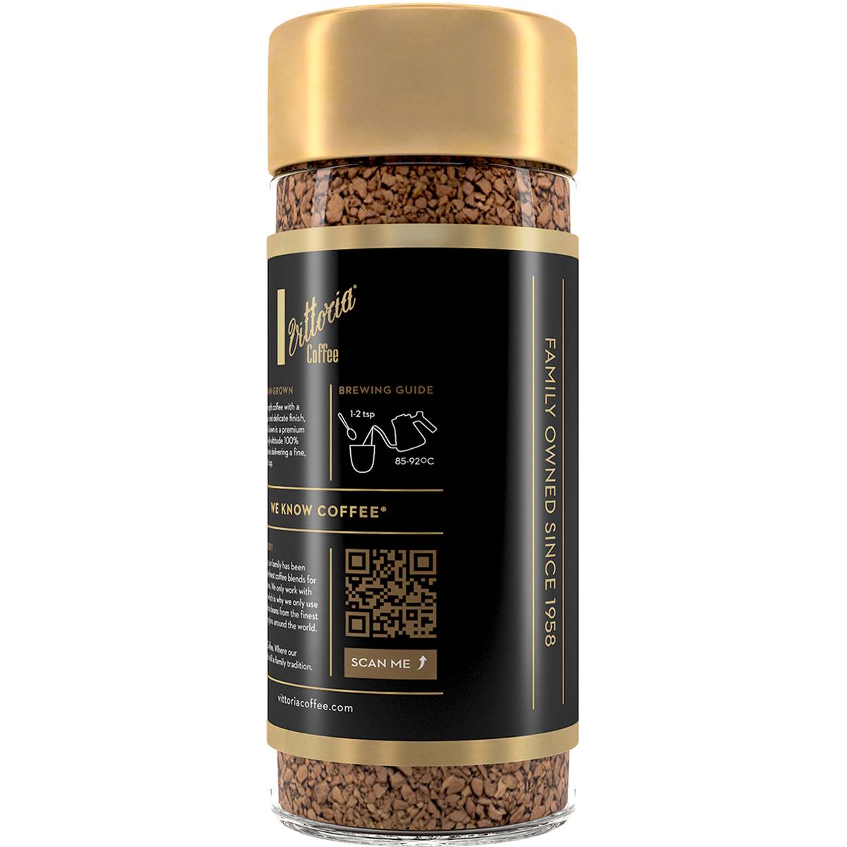 Vittoria Freeze Dried Instant Coffee Mountain Grown 100g
