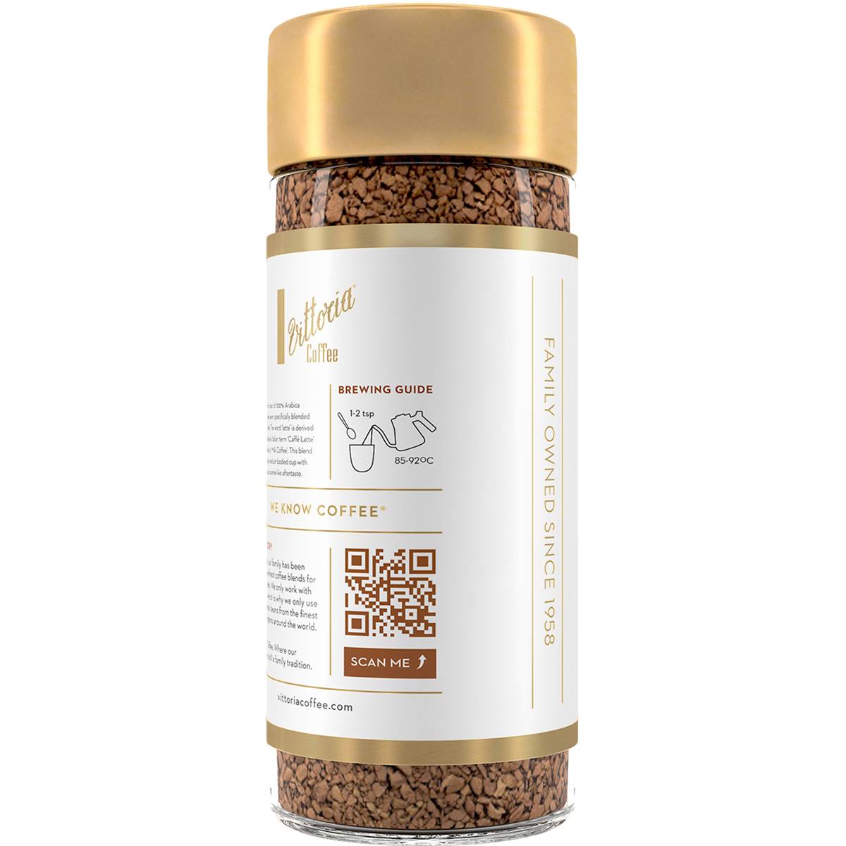 Vittoria Freeze Dried Instant Coffee Latte 100g