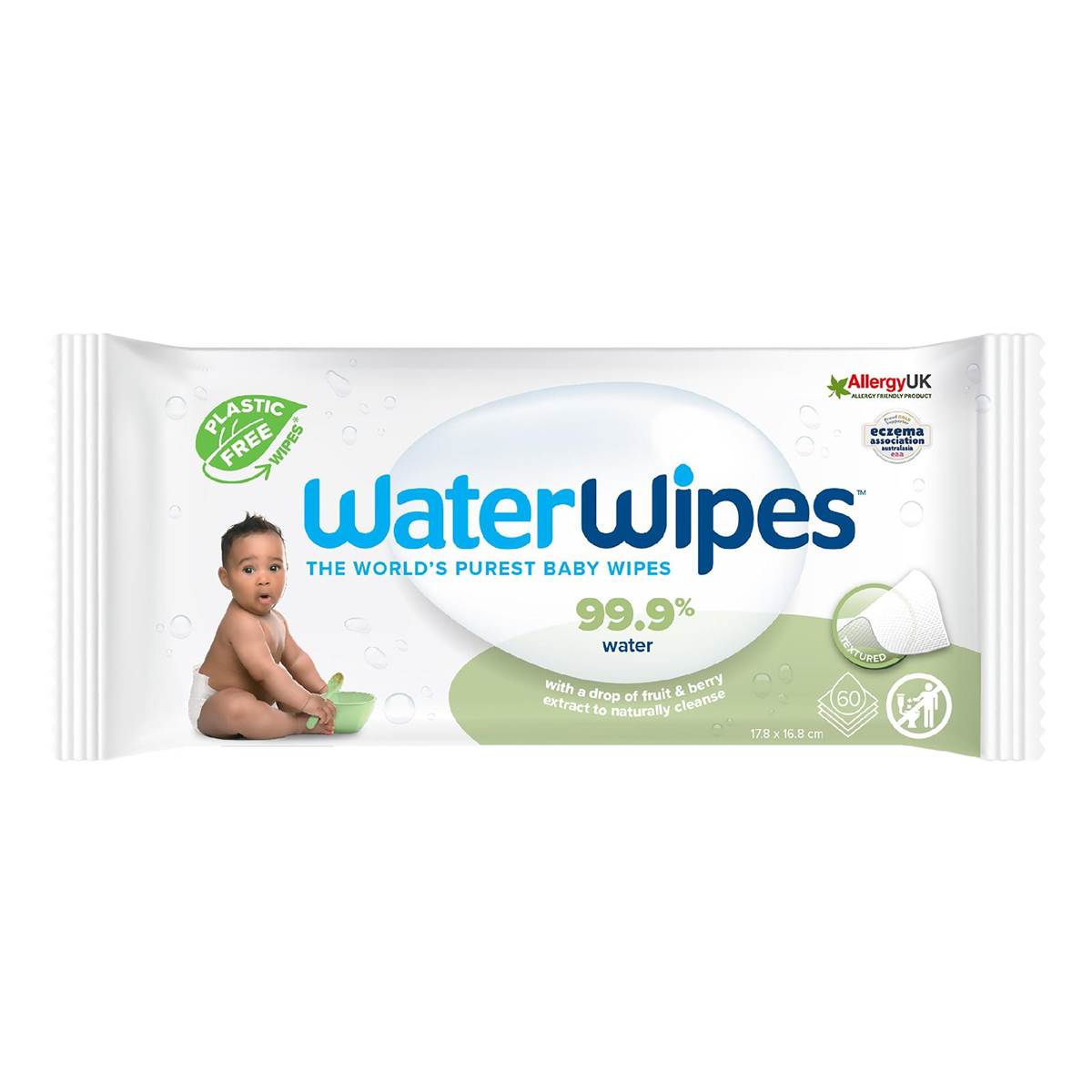 Waterwipes Textured Clean Toddler & Baby Wipes 60 Pack